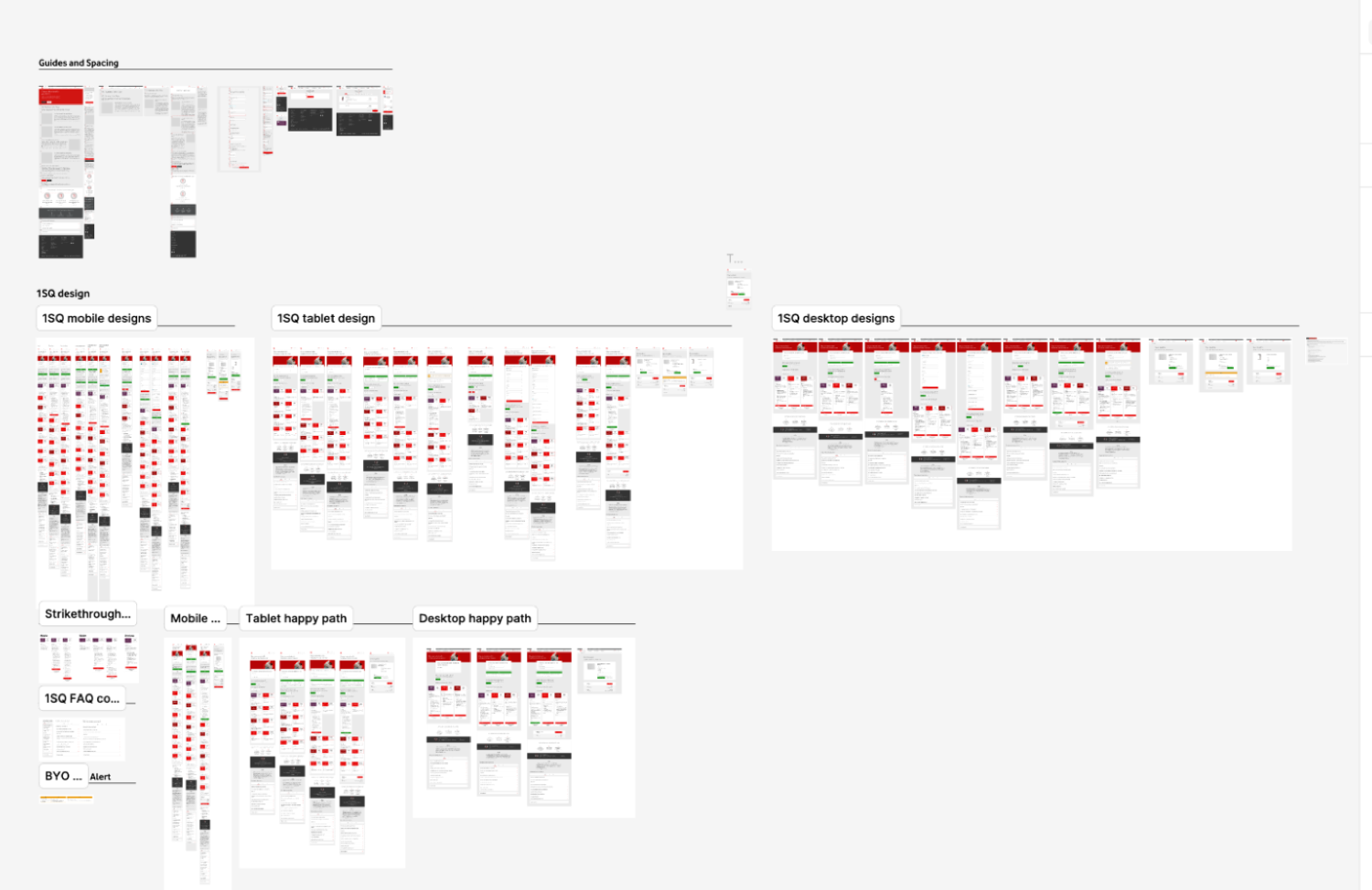 The delivered 1SQ designs across mobile, tablet and desktop.